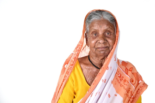 Portrait d'une vieille femme, Senior Indian woman