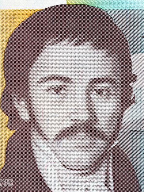 Un portrait de Vuk Stefanovic Karadzic sur une monnaie serbe
