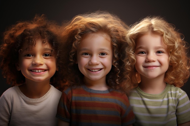 Portraits d'enfants heureux