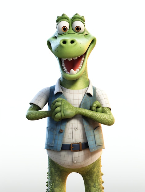 portraits de personnages 3d d'animaux crocodile