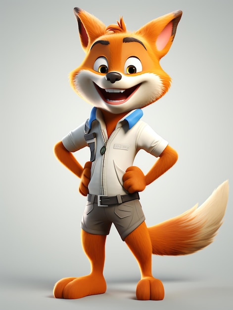 Portraits de personnages 3D d'animaux FOX