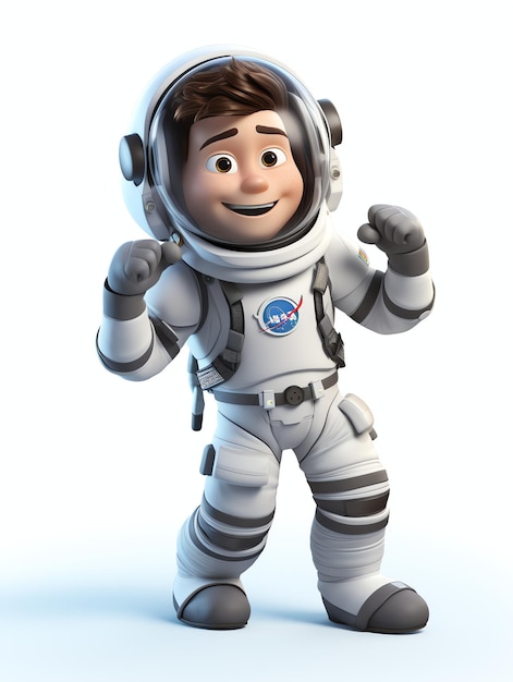 Portraits de personnages 3D de l'astronaute