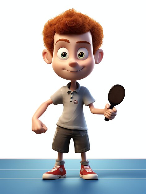 portraits de personnages 3d tennis de table