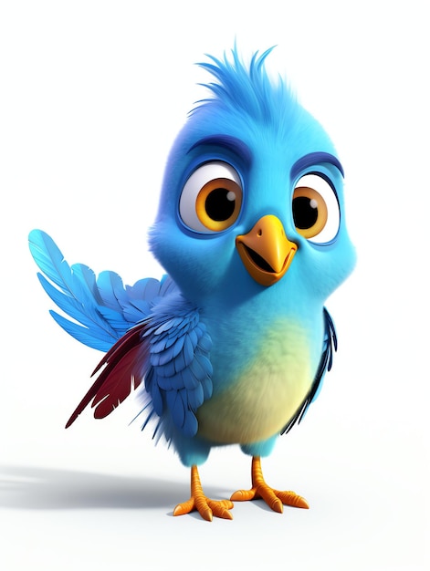 portraits de personnages pixar 3d d'animaux oiseaux