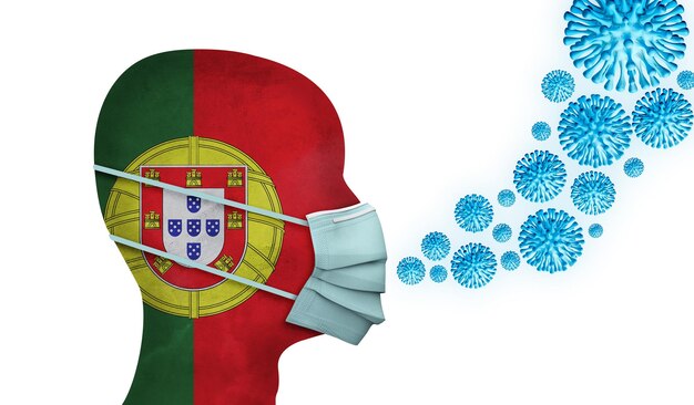 Portugal personne de santé avec masque de protection d rendu