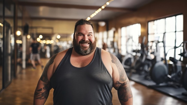 Positivité corporelle à la salle de sport pour hommes