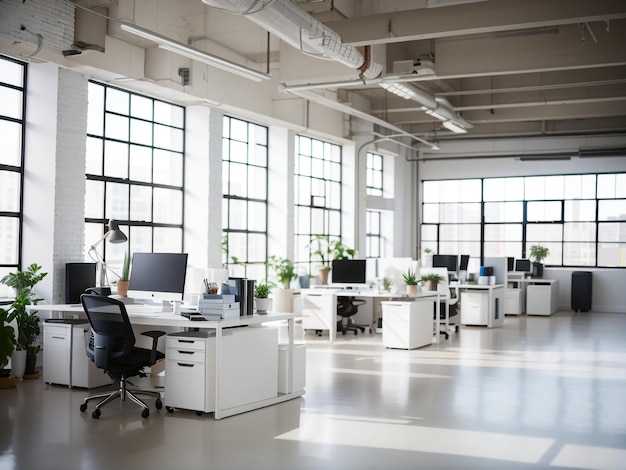 Des possibilités infinies d'inspiration pour un bureau de loft contemporain