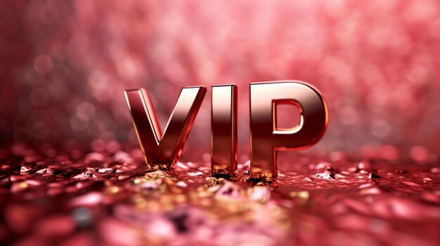 Photo poste d'art conceptuel vip en or rose