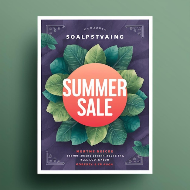 Photo poster design for summer sale