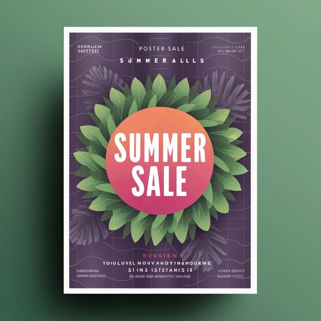 Photo poster design for summer sale