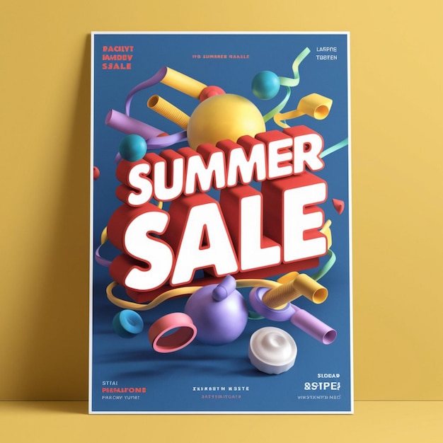 Photo poster design for summer sale