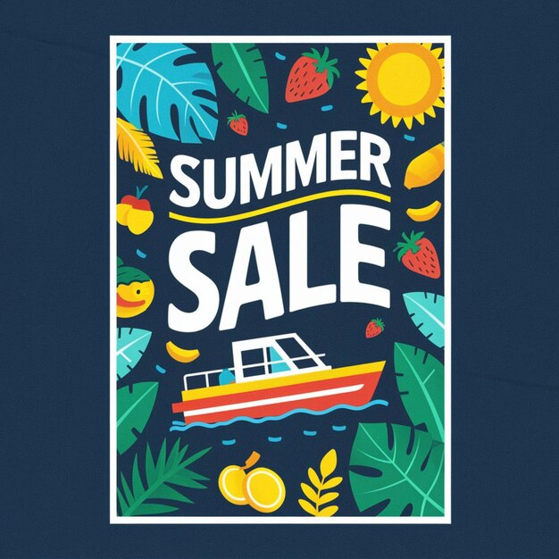 Photo poster design for summer sale