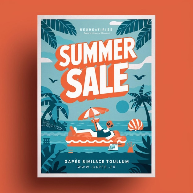 Photo poster design for summer sale