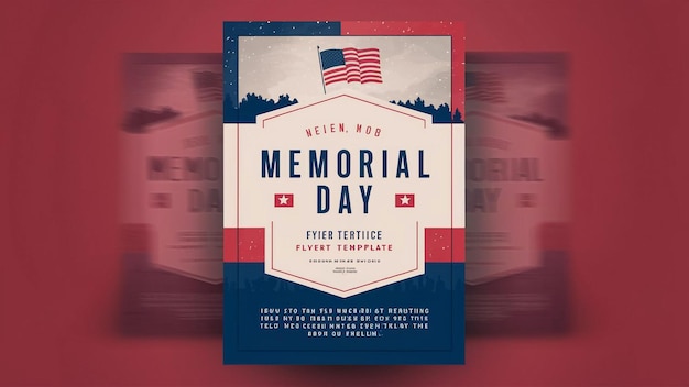 Photo a poster for memorial day for memorial day with a red background