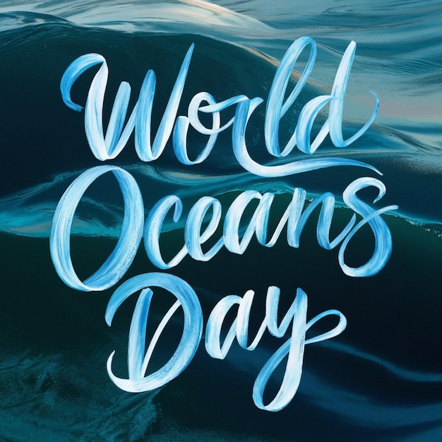 Photo a poster with the words world seas day day day day day day day day day day