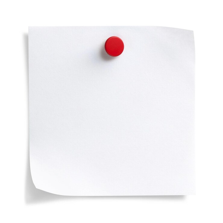 Photo postit isolé sur blanc