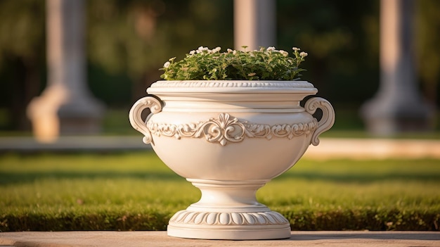 Pot d'argile élégant de style européen pour plantes de jardin Design classique avec une touche vintage