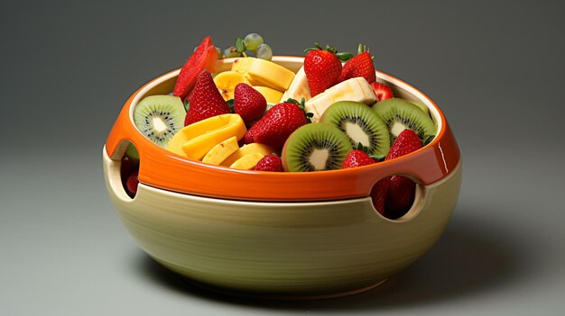 Photo pot à combinaison de salade de fruits
