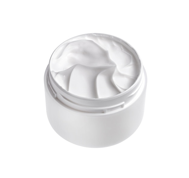 Photo pot de crème cosmétique isolé sur blanc