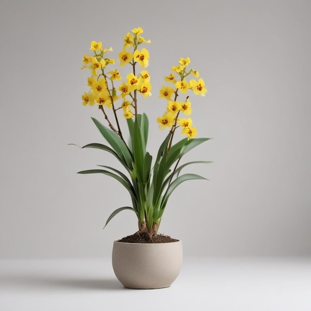 Photo un pot de fleurs jaunes avec le mot daffodils dessus