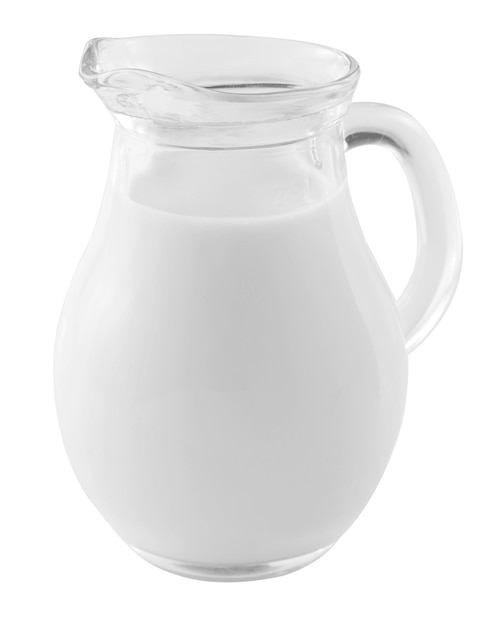 Pot à lait isolé sur fond blanc