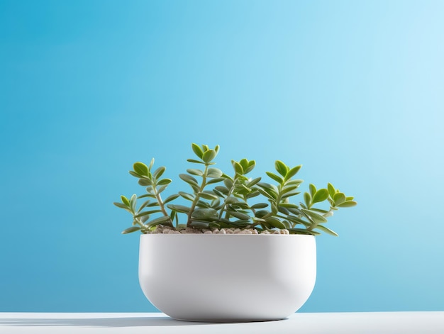 Pot avec de petites plantes créant une ambiance intérieure sereine et verte Embrassez l'essence de la nature alors qu'un charmant pot accueille une collection de petites plantes