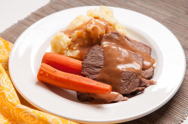 Pot rôti de boeuf avec sauce