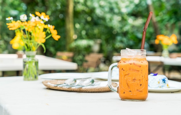 pot à thé au lait thaïlandais glacé