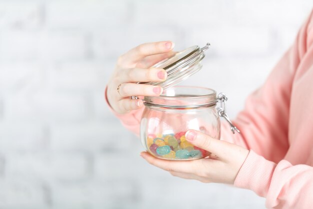 Pot en verre Holg femelle avec de la gelée