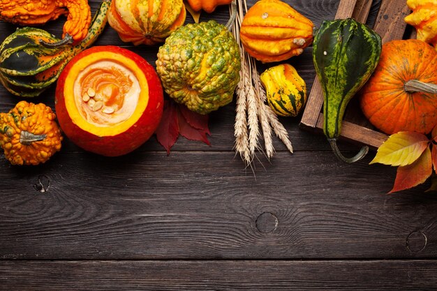 Potage à la crème de potiron courges et potirons