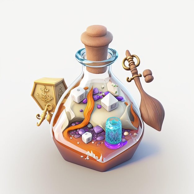 Potion rpg Objet objet rpg isométrique pour jeu rpg AI générative