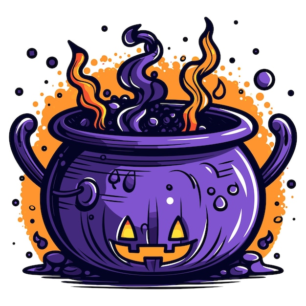 Photo potion de sorcière de chaudron pour l'illustration d'halloween ai générative