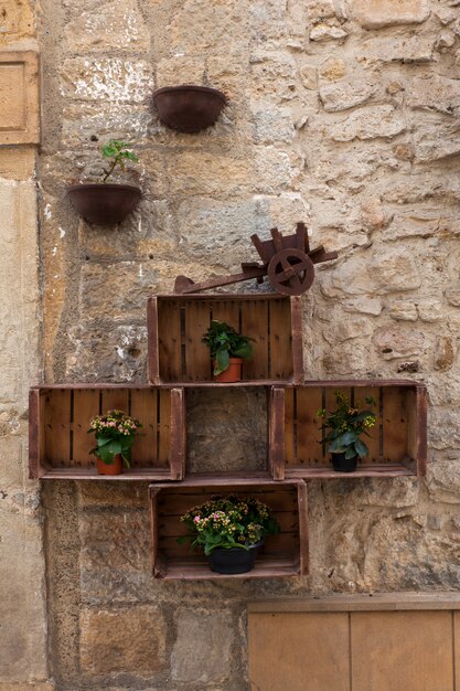 Pots décorés dans la rue Piazza Armerina