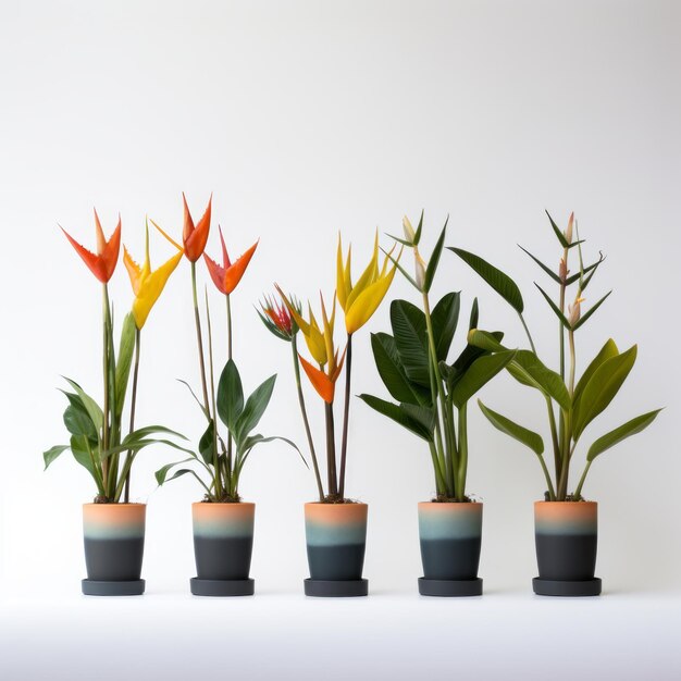 Photo des pots d'oiseaux colorés du paradis une photographie époustouflante dans la chambre noire