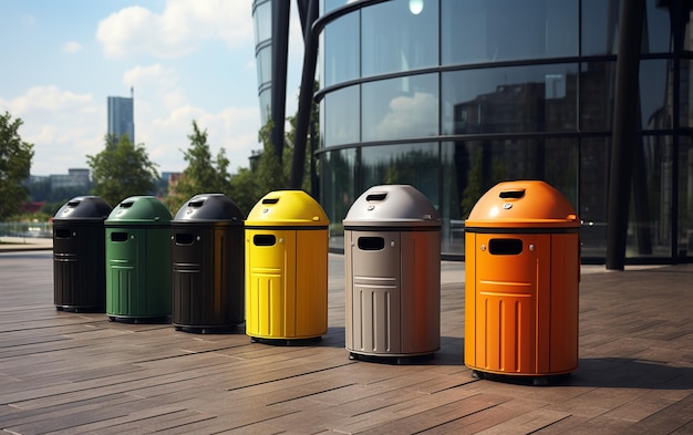 Poubelles en acier