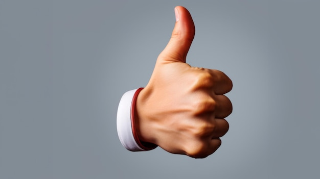 Le pouce vers le haut Le pouce fait le signal Les mains montrent le doigt Comme