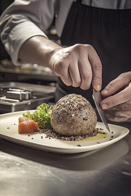 Pouding salé Haggis contenant des moutons plumer