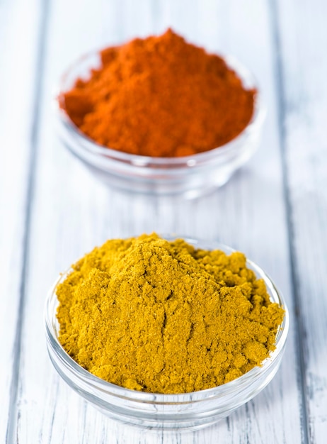 Poudre de curry et paprika