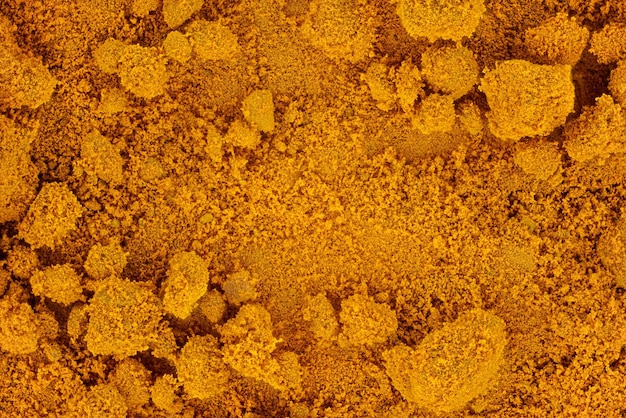 Poudre fine - Composé organique jaune de méthyle - sous microscope, largeur d'image 9mm. Formation scientifique abstraite