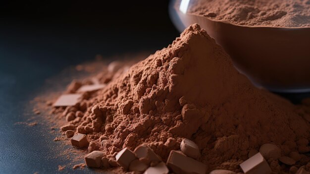 Poudre de protéines de chocolat pour la remise en forme