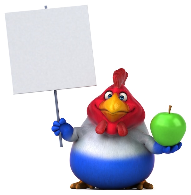 Poulet amusant - Illustration 3D