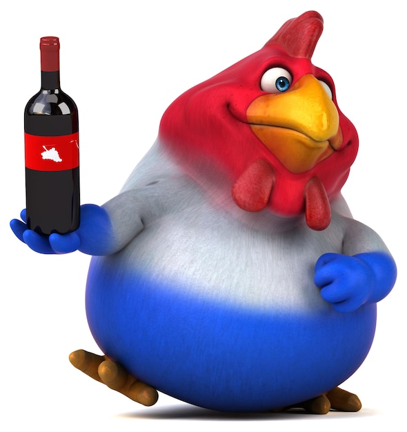 Poulet amusant - Illustration 3D