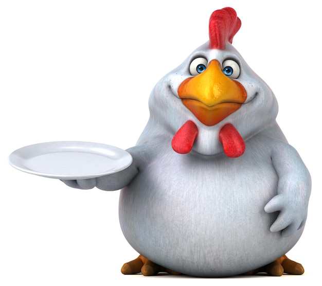 Poulet amusant - Illustration 3D