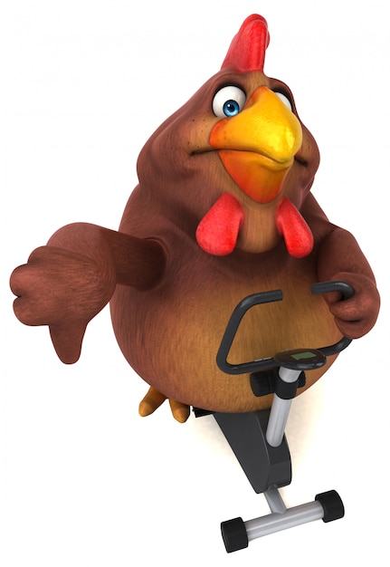 Poulet amusant - Illustration 3D