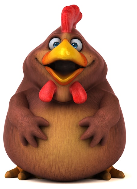 Poulet amusant - Illustration 3D