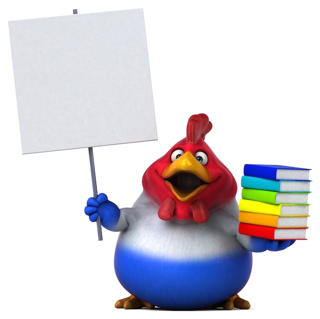 Poulet amusant - Illustration 3D