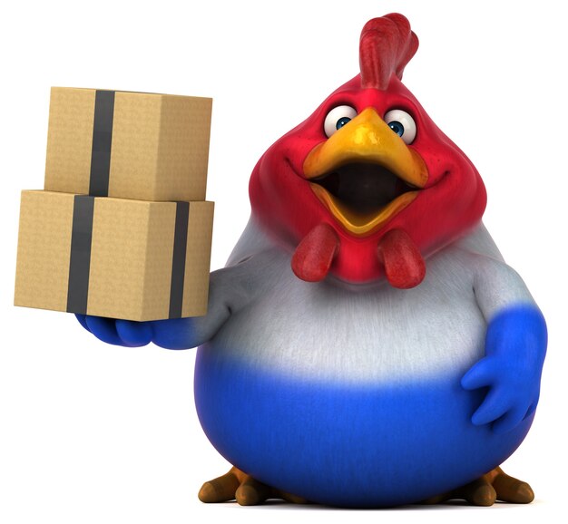 Poulet amusant - Illustration 3D