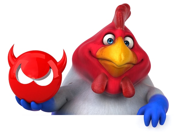 Poulet amusant - Illustration 3D