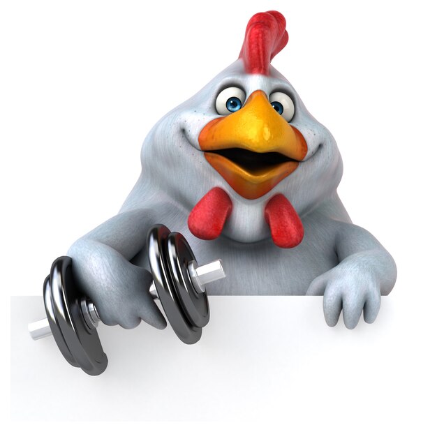 Poulet amusant - Illustration 3D