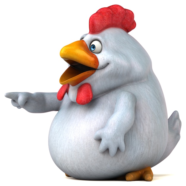 Poulet amusant - Illustration 3D